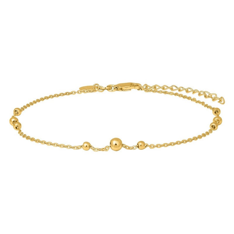 BEAD52 ankelkæde i forgyldt sølv fra Nordahl Jewellery 23+4 cm